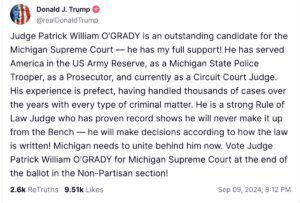 Trump endorsement could put abortion back on the ballot in Michigan Supreme Court race